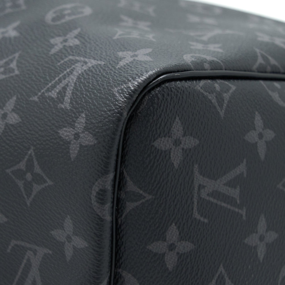 LOUIS VUITTON KEEPALL 55 WITH SHOULDER STRAP MONOGRAM ECLIPSE CANVAS SHW