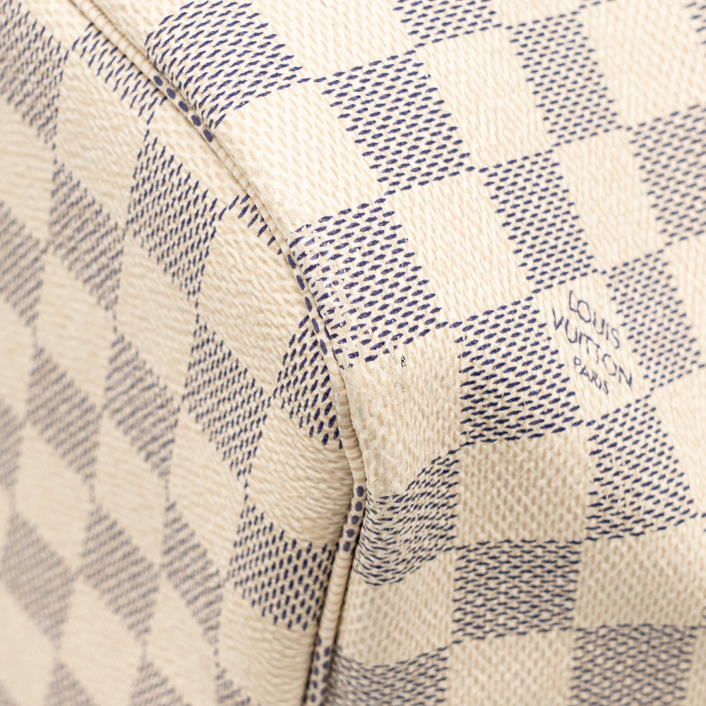 LOUIS VUITTON NEVERFULL MM DAMIER AZUR GHW