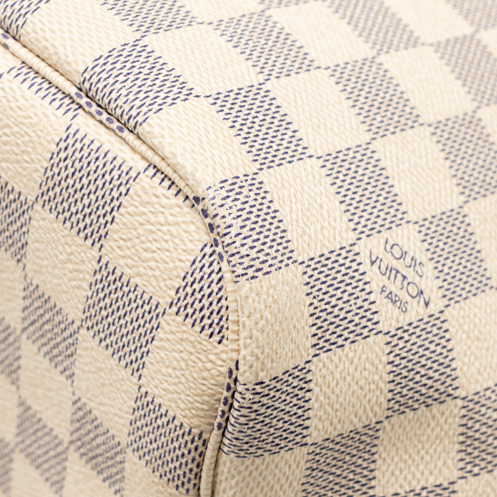 LOUIS VUITTON NEVERFULL MM DAMIER AZUR GHW