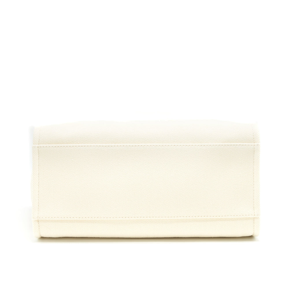 CHANEL DEAUVILLE TOTE BAG IN CREAMY WHITE/ BEIGE GHW