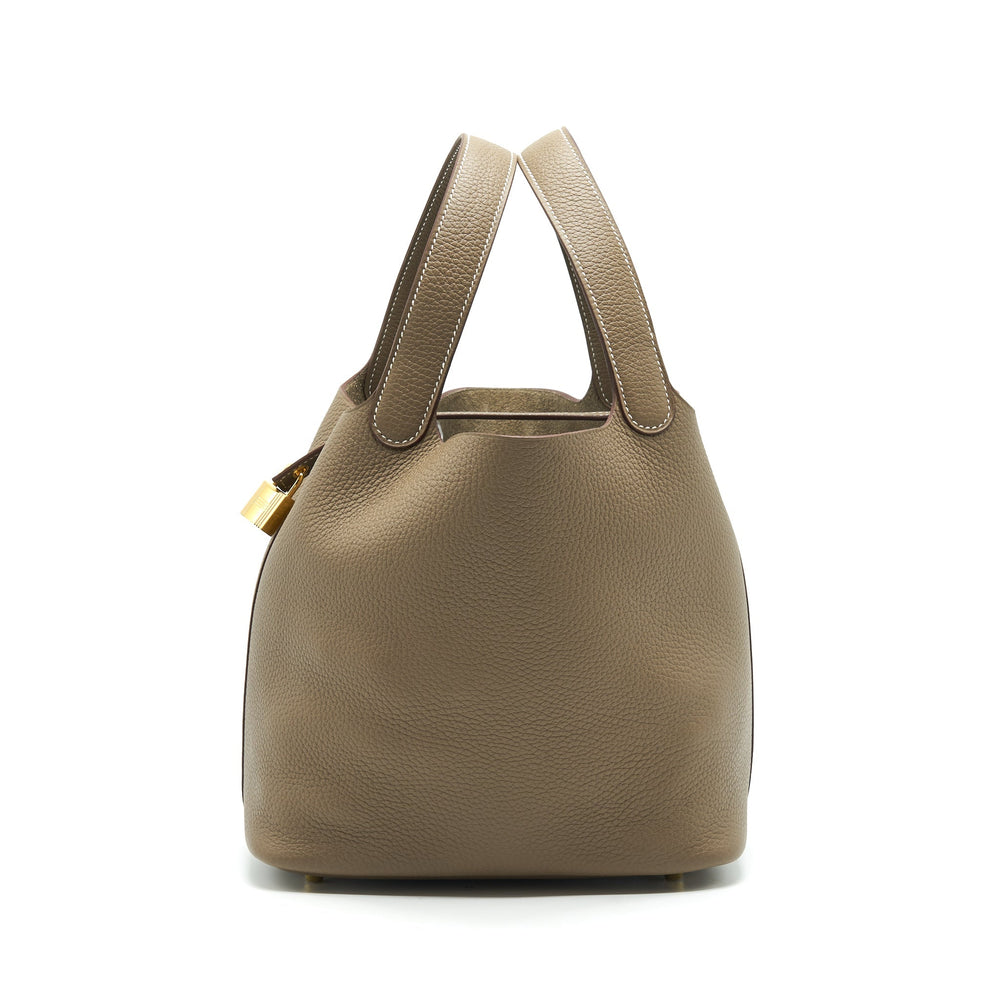 Hermes Picotin 22 Lock Bag Etoupe GHW Year2021