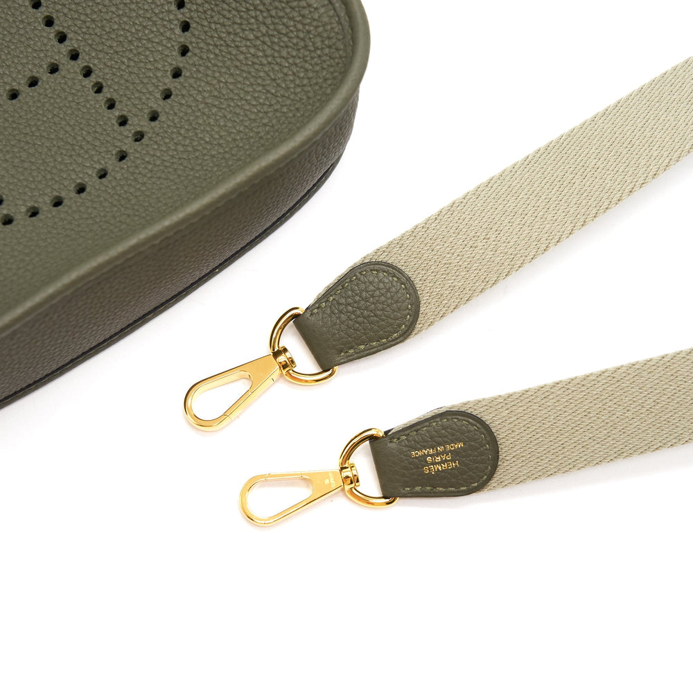 Hermes Mini Evelyne Vert Olive GHW