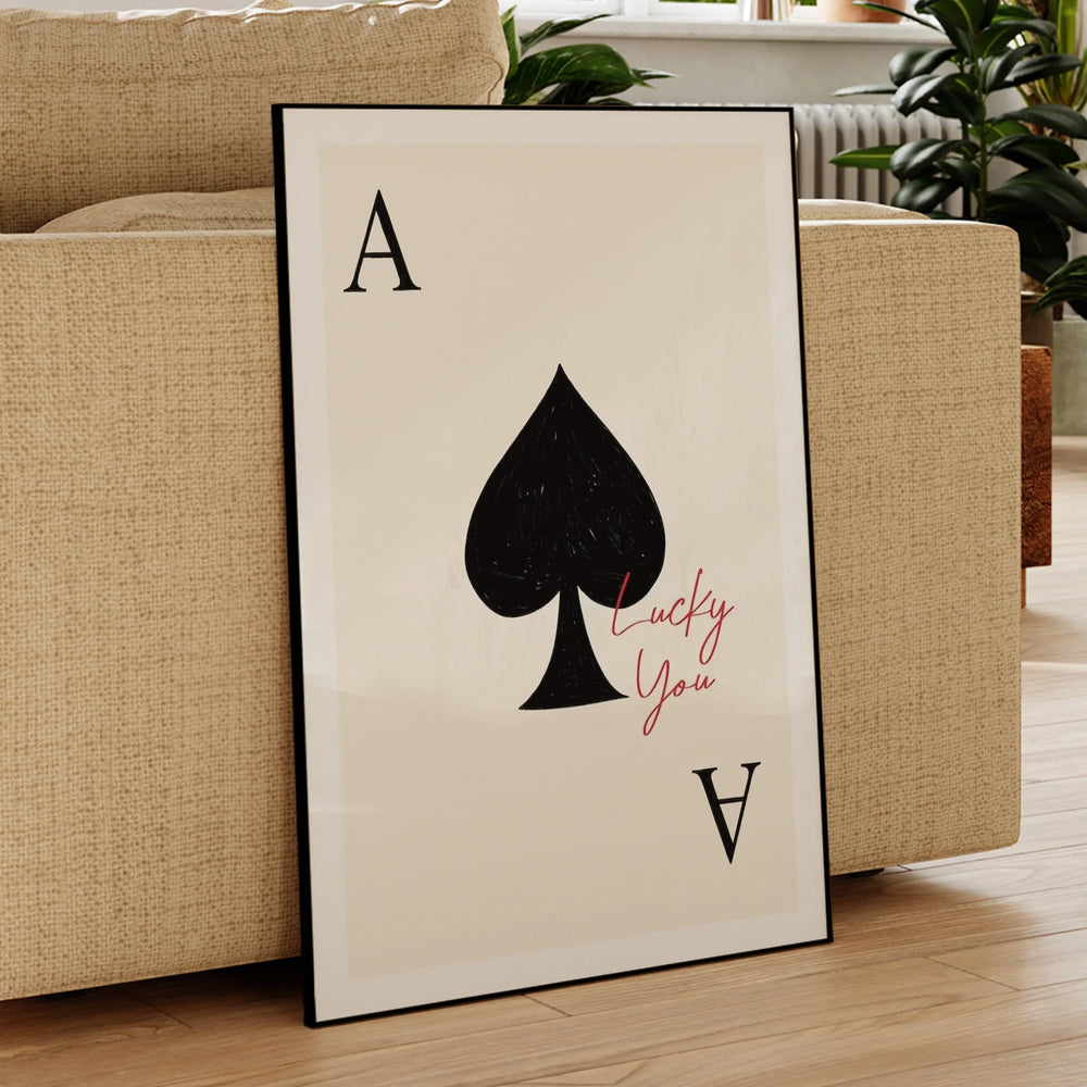 Lucky You Poker Canvas Wall Art
