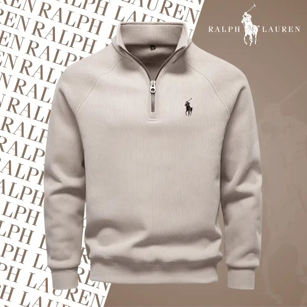 Ralph Lauren Thermal Cotton Zip-Up Sweater