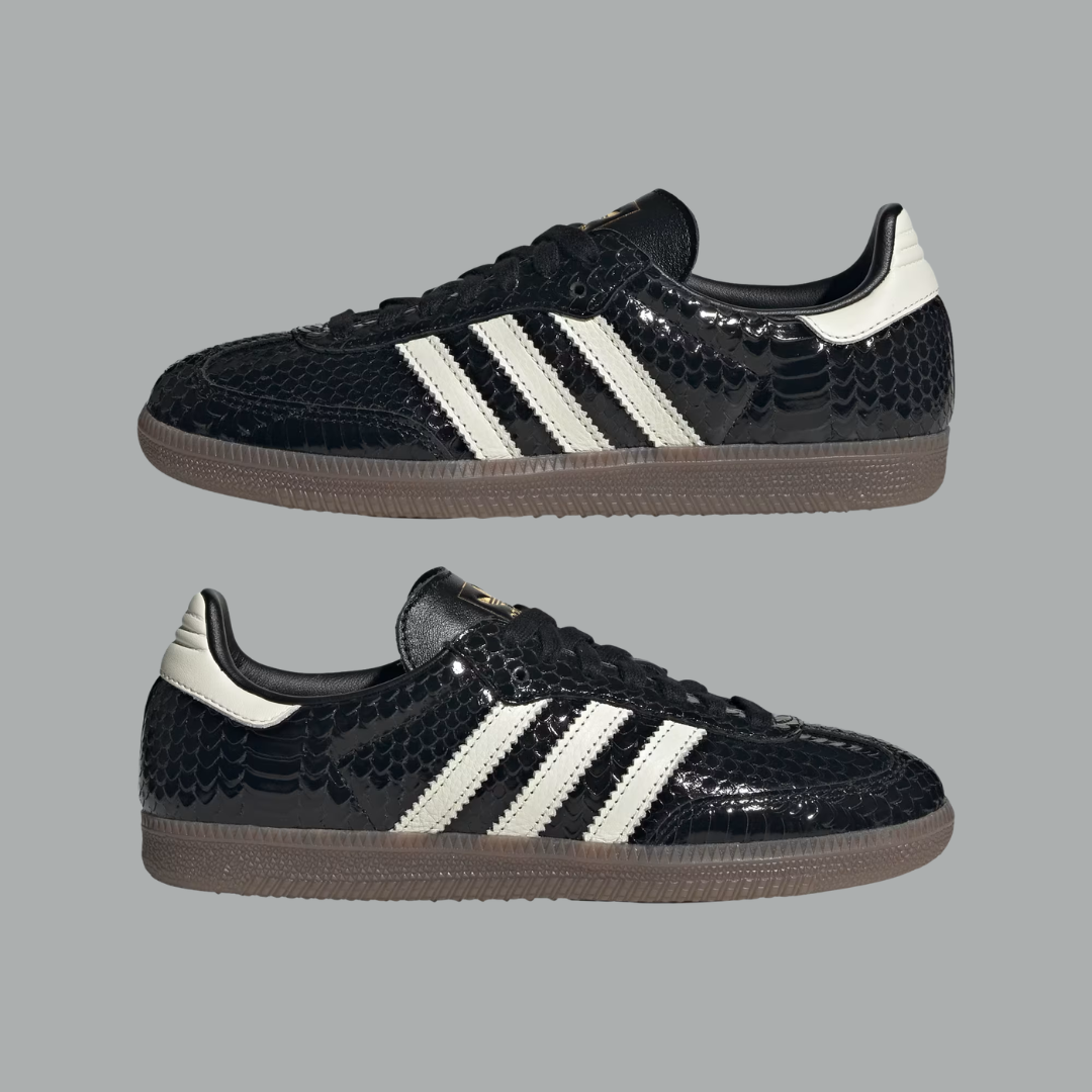adidas Samba OG Patent Snakeskin Black Off White Women's
