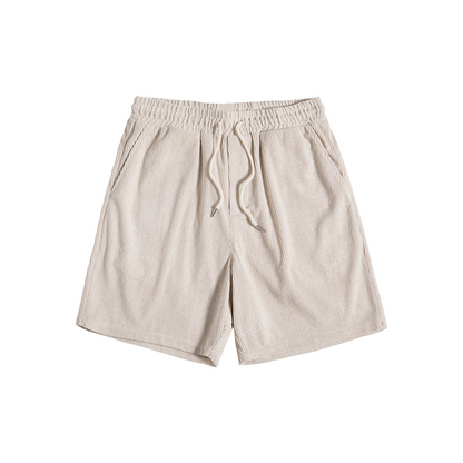 Short-Sleeved Corduroy Button Up Shirt & Shorts
