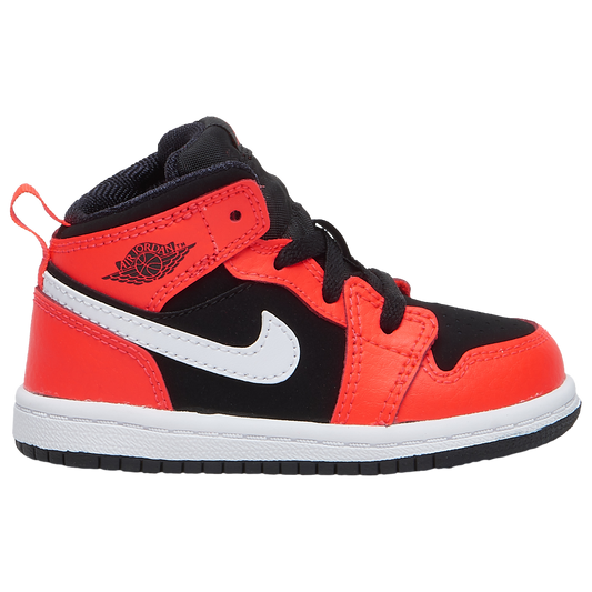 Jordan AJ 1 Mid - Boys' Toddler - Black/White/Infrared 23