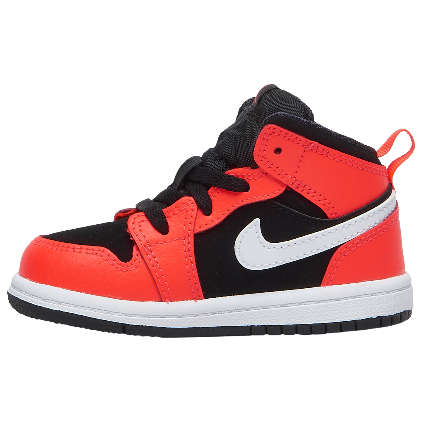 Jordan AJ 1 Mid - Boys' Toddler - Black/White/Infrared 23