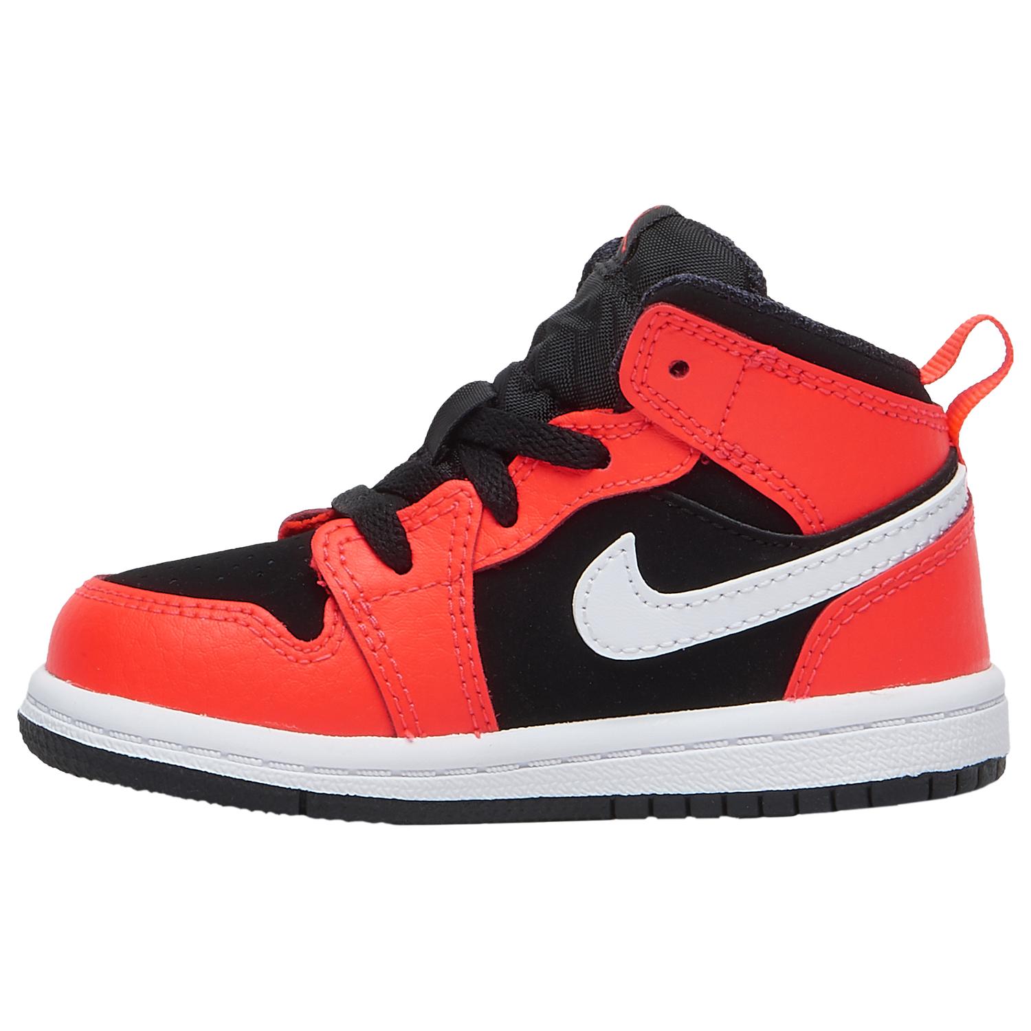 Jordan AJ 1 Mid - Boys' Toddler - Black/White/Infrared 23