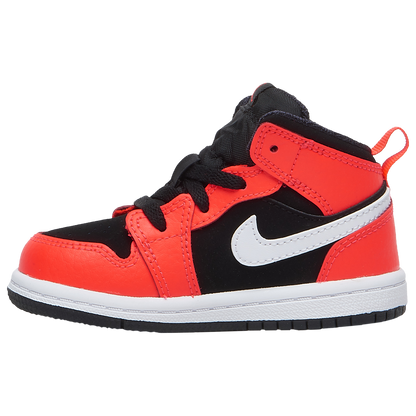 Jordan AJ 1 Mid - Boys' Toddler - Black/White/Infrared 23