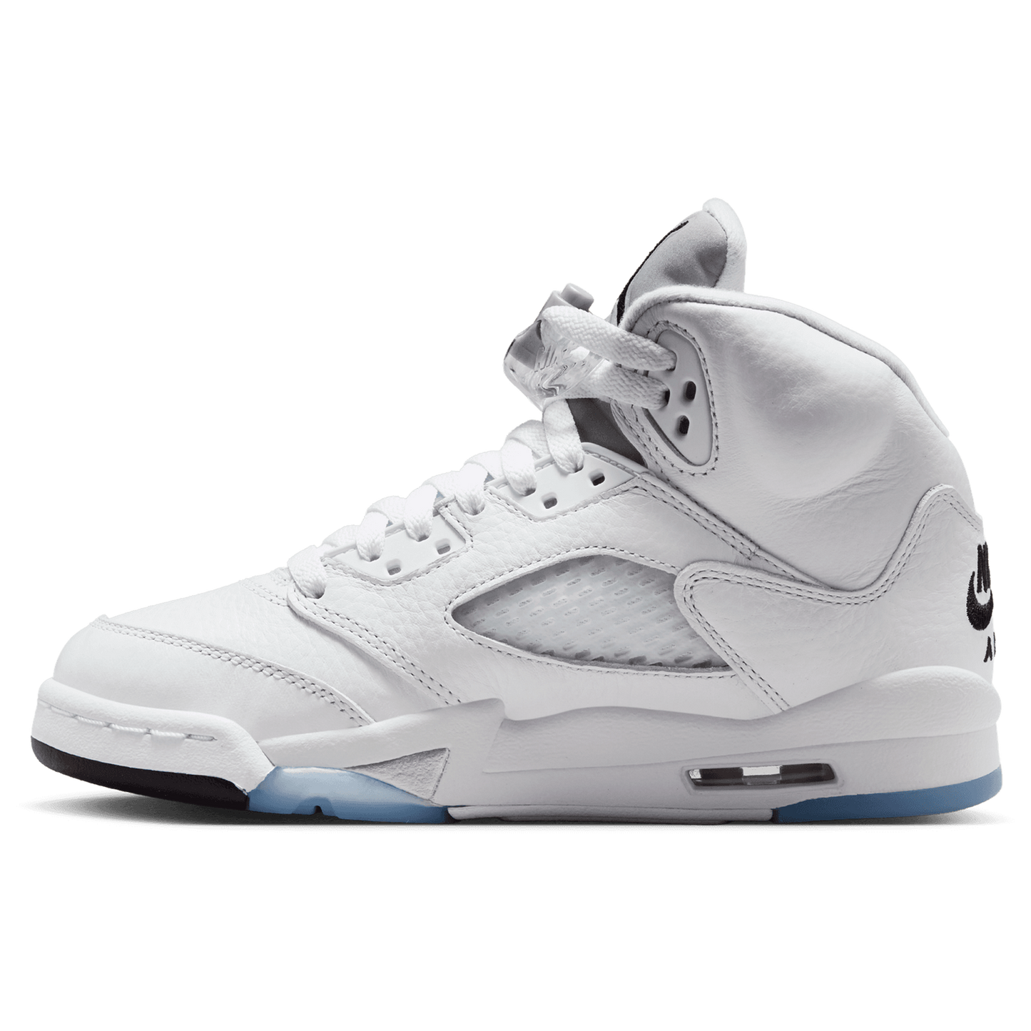 Jordan Retro 5 - Boys' Grade School - White/Silver/Black