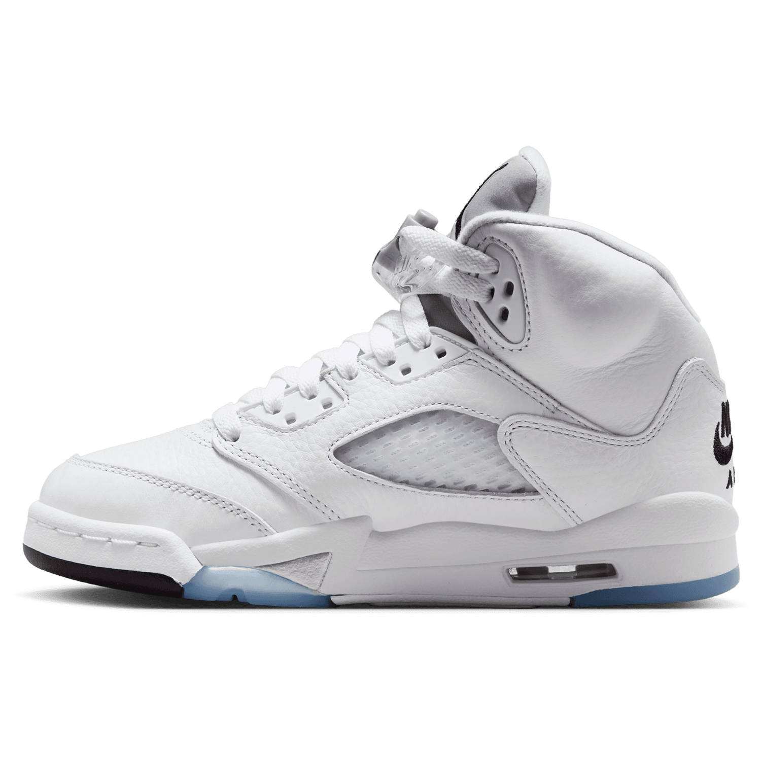 Jordan Retro 5 - Boys' Grade School - White/Silver/Black