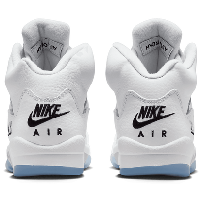 Jordan Retro 5 - Boys' Grade School - White/Silver/Black