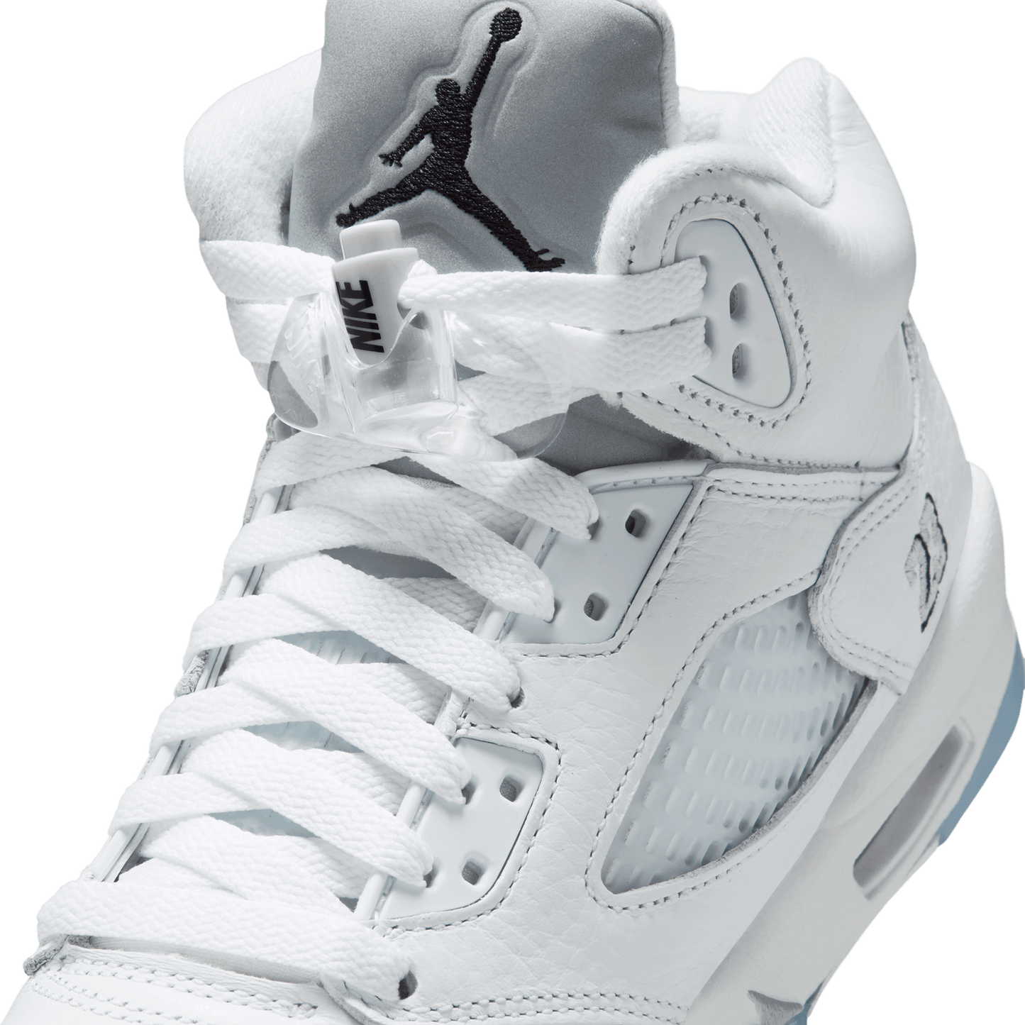 Jordan Retro 5 - Boys' Grade School - White/Silver/Black