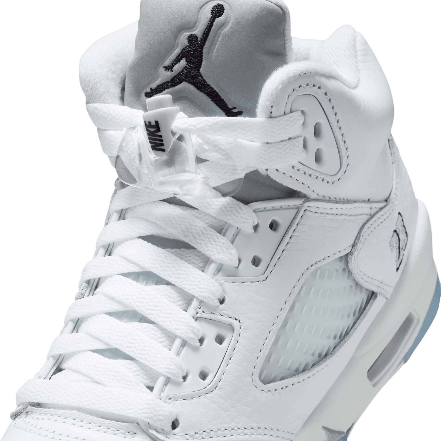 Jordan Retro 5 - Boys' Grade School - White/Silver/Black