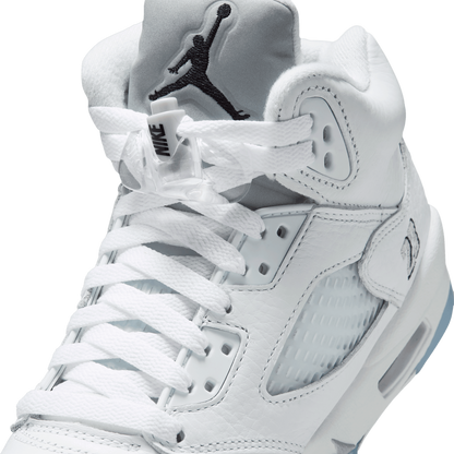 Jordan Retro 5 - Boys' Grade School - White/Silver/Black