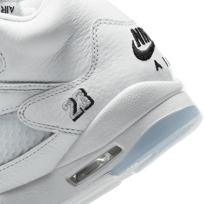 Jordan Retro 5 - Boys' Grade School - White/Silver/Black