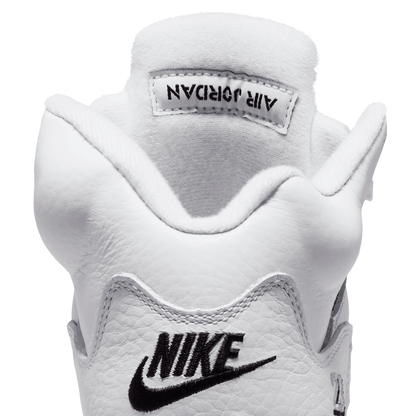Jordan Retro 5 - Boys' Grade School - White/Silver/Black