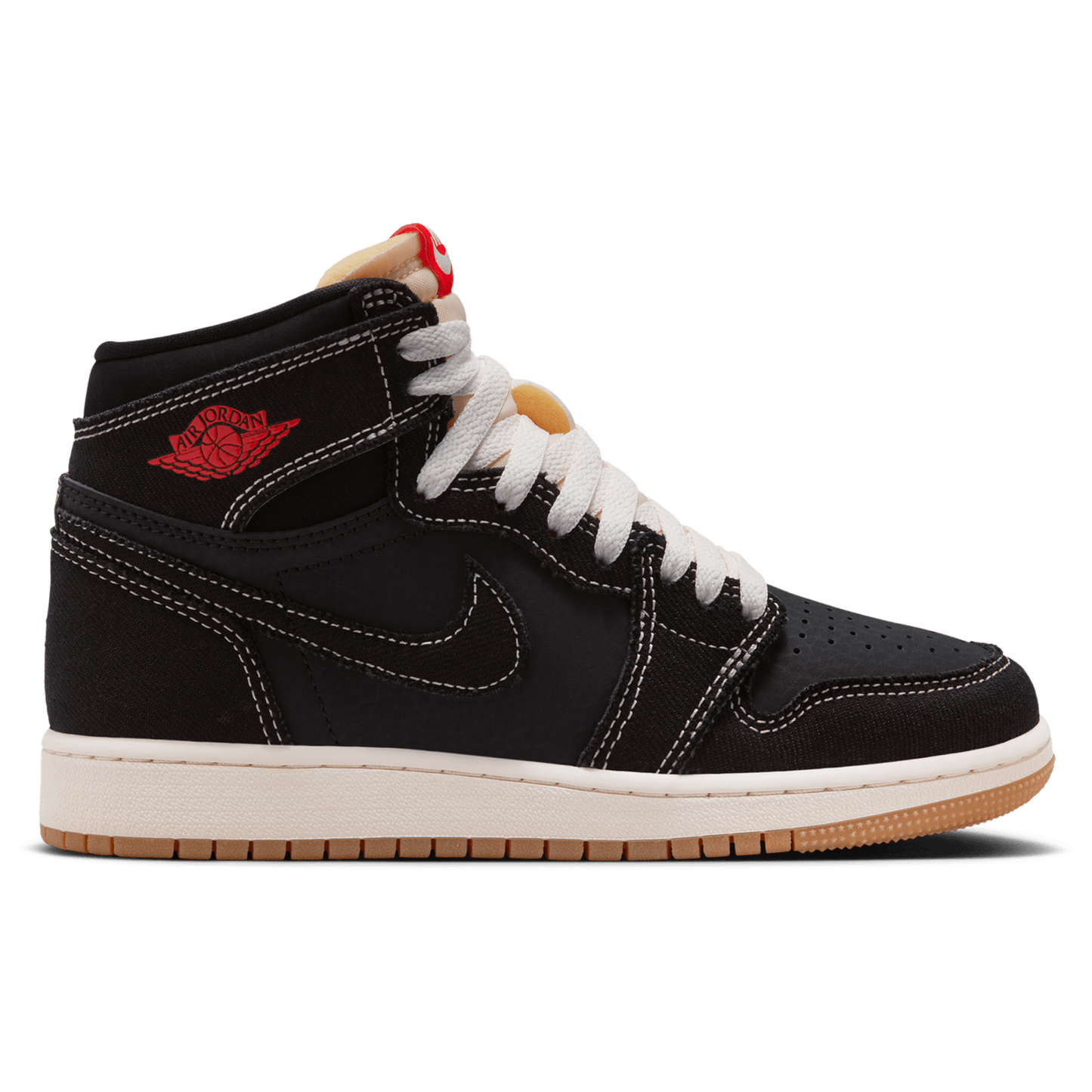 Jordan Retro 1 High OG - Boys' Grade School - Black/Red/White