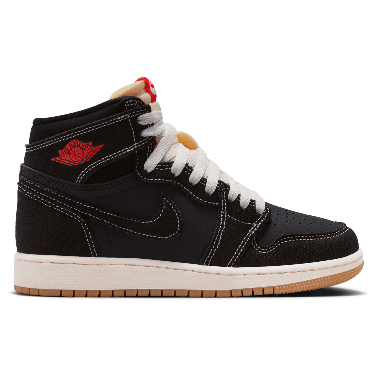 Jordan Retro 1 High OG - Boys' Grade School - Black/Red/White
