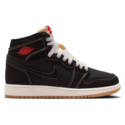 Jordan Retro 1 High OG - Boys' Grade School - Black/Red/White