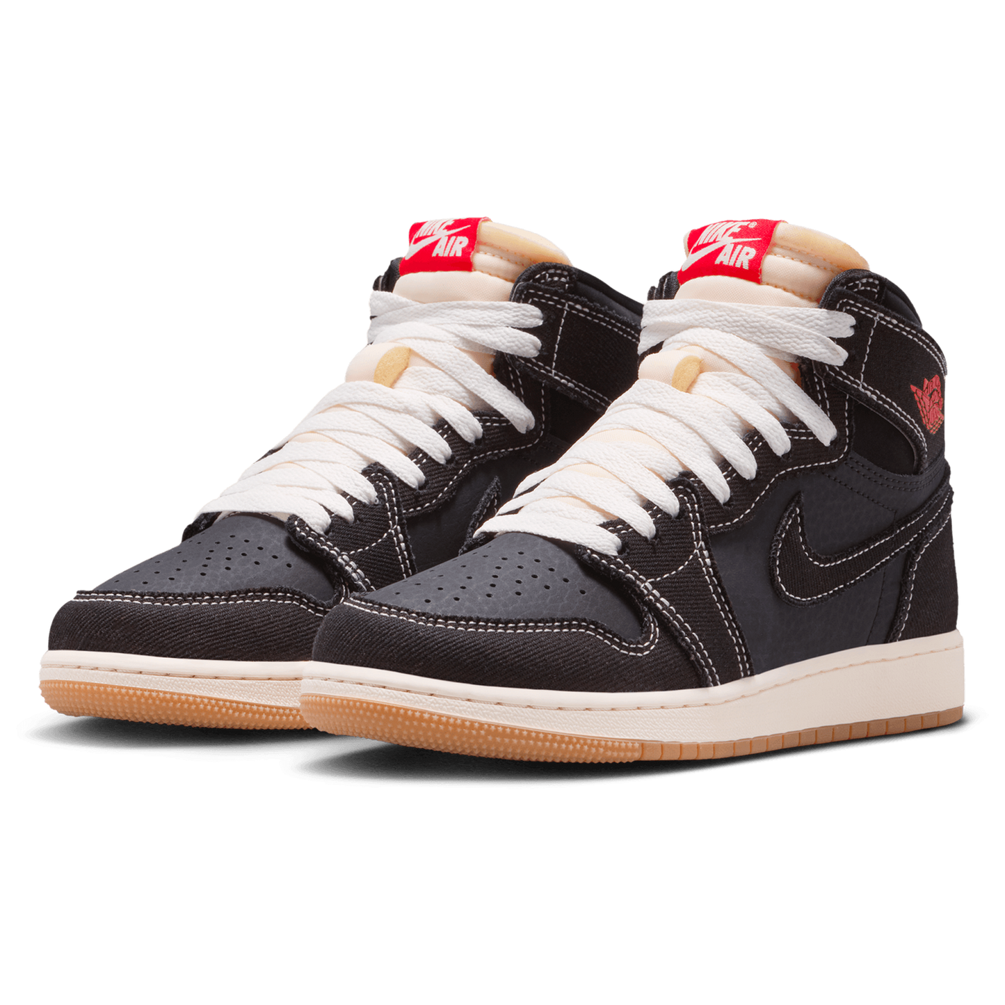 Jordan Retro 1 High OG - Boys' Grade School - Black/Red/White