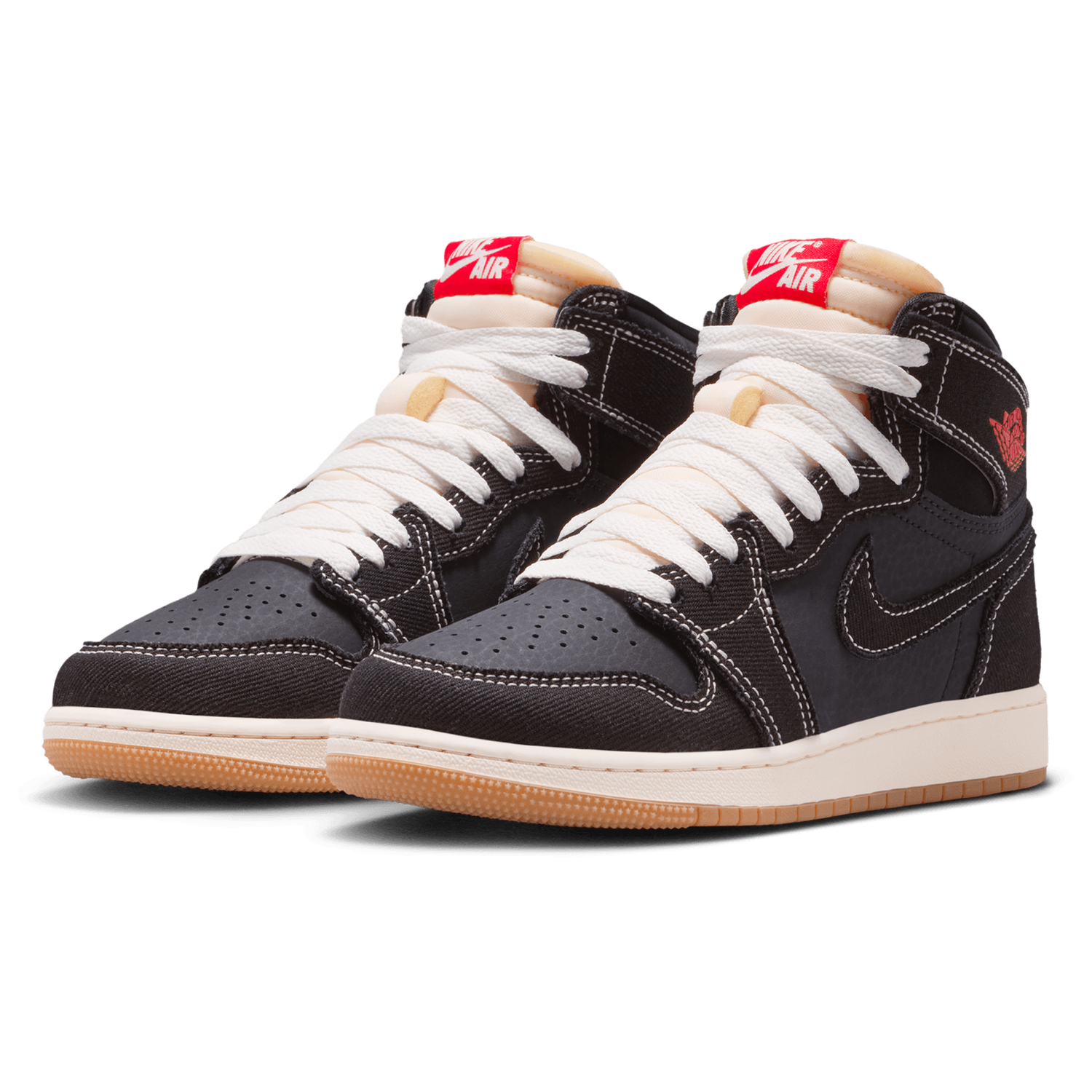 Jordan Retro 1 High OG - Boys' Grade School - Black/Red/White