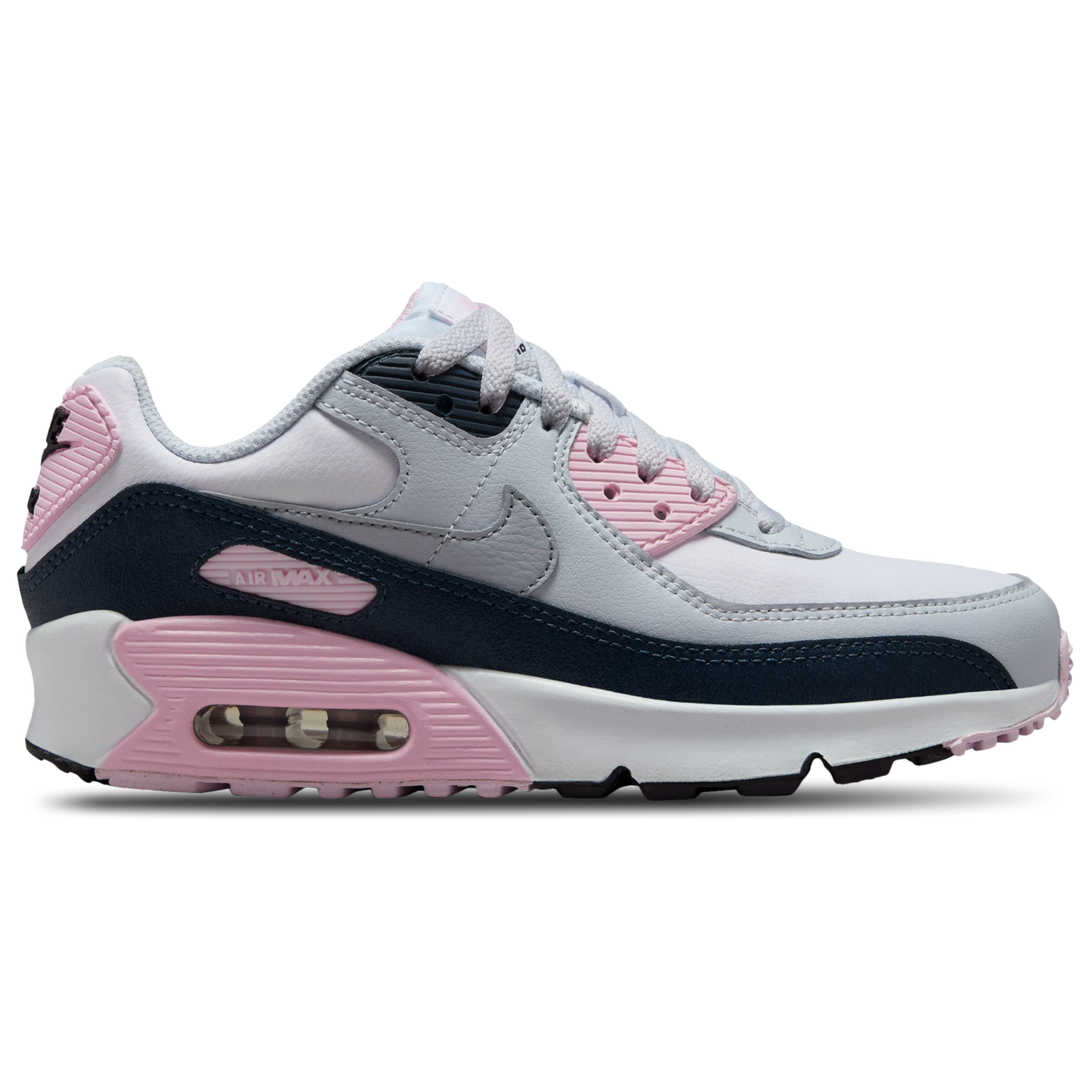 Nike Air Max 90 - Girls' Grade School - Grey/Pink