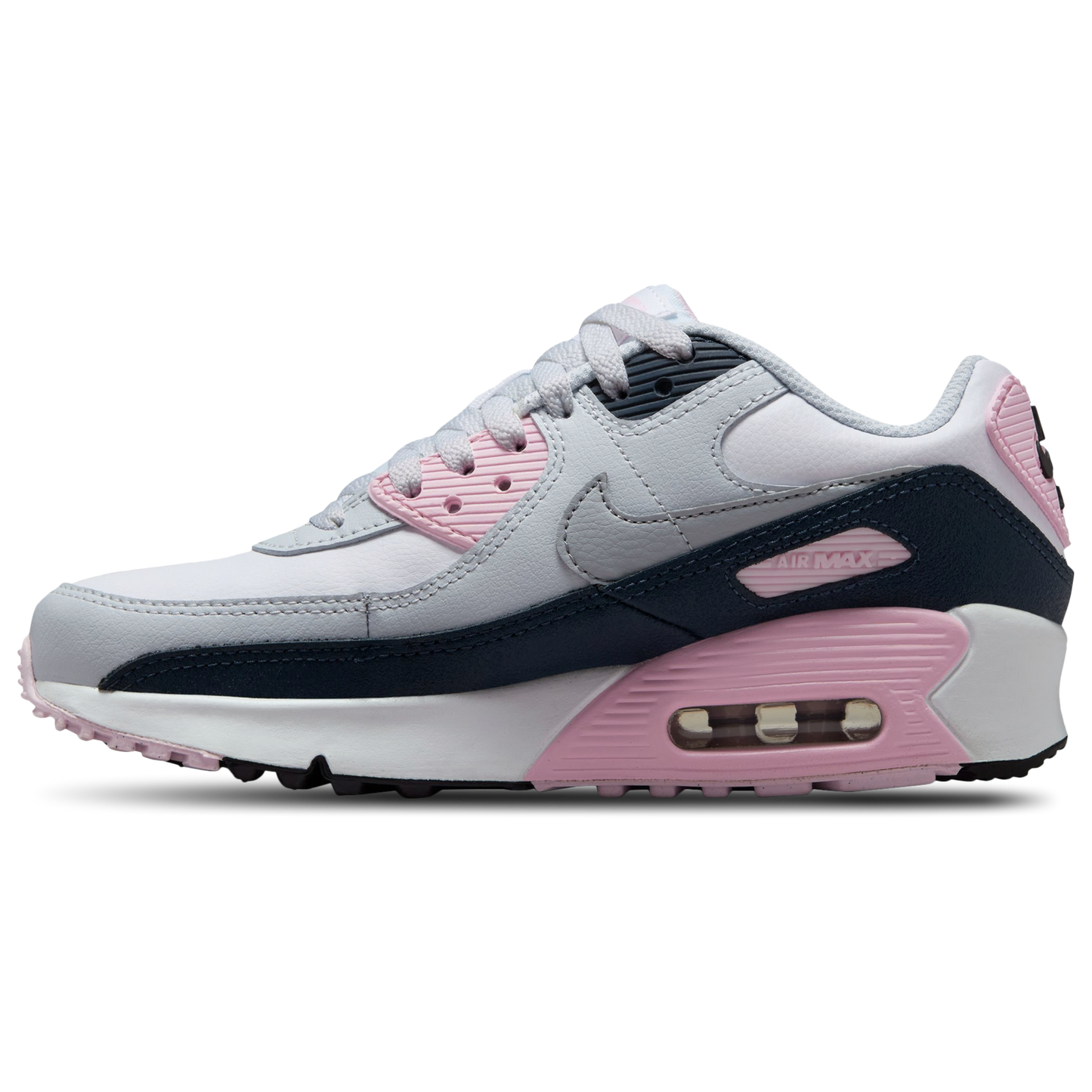 Nike Air Max 90 - Girls' Grade School - Grey/Pink