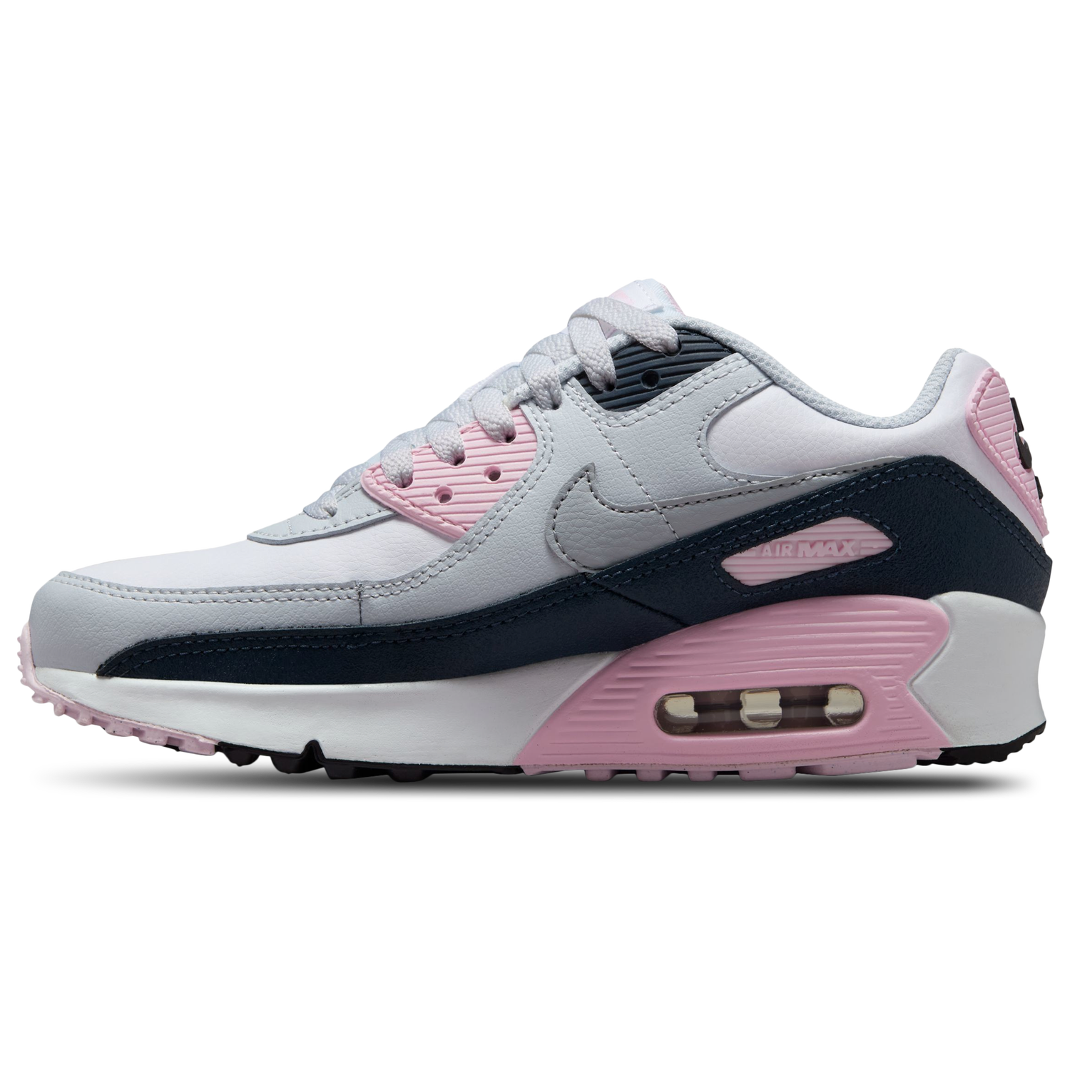 Nike Air Max 90 - Girls' Grade School - Grey/Pink