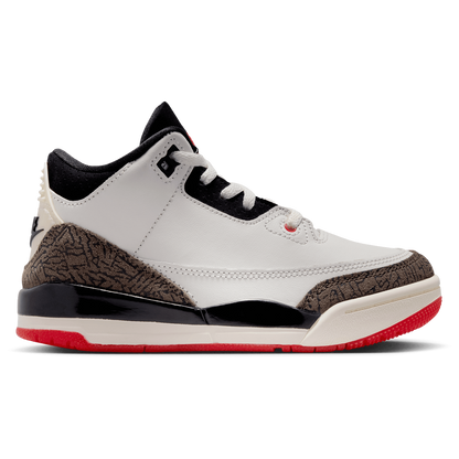 Jordan Retro 3 - Boys' Preschool - White/Black/Tan