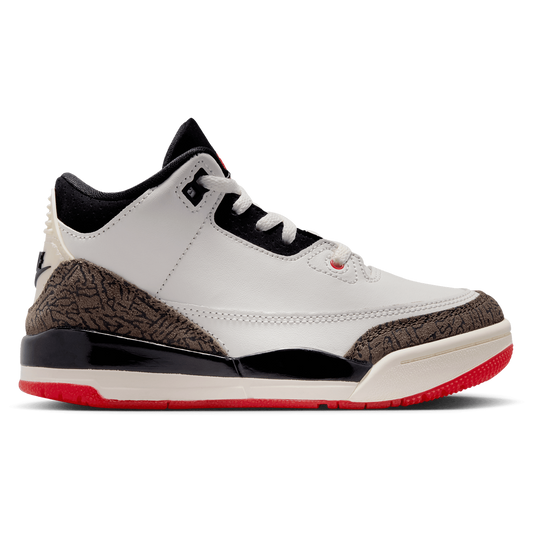 Jordan Retro 3 - Boys' Preschool - White/Black/Tan