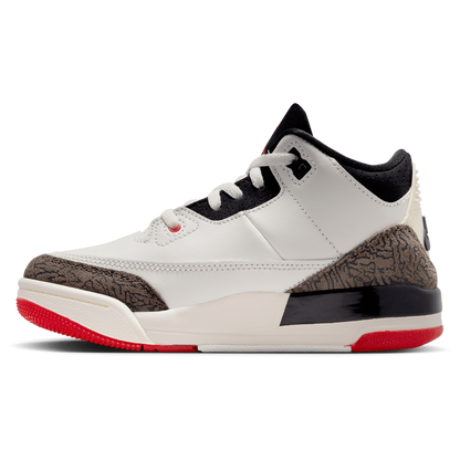 Jordan Retro 3 - Boys' Preschool - White/Black/Tan
