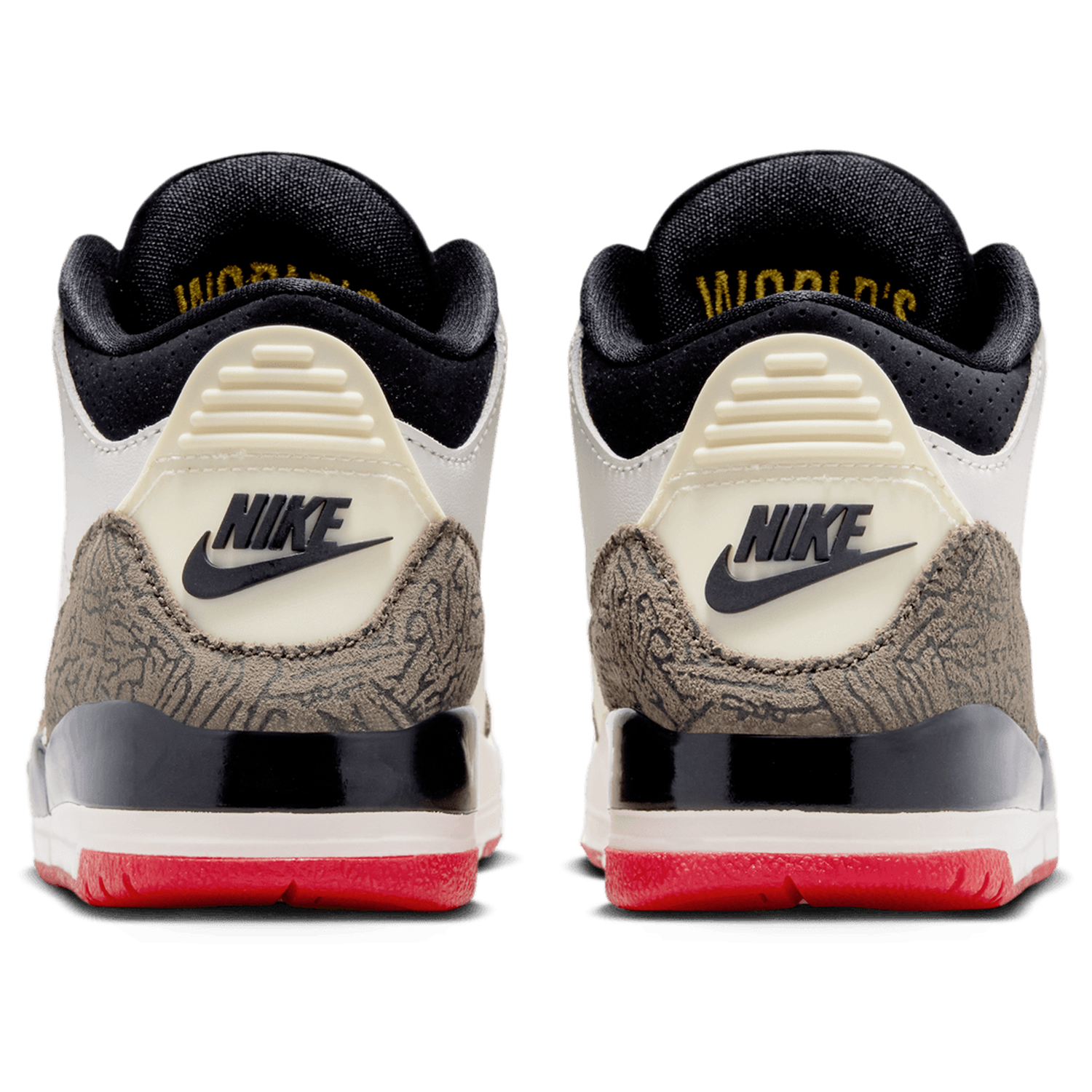 Jordan Retro 3 - Boys' Preschool - White/Black/Tan