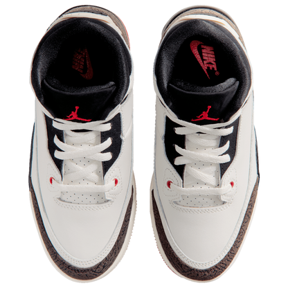 Jordan Retro 3 - Boys' Preschool - White/Black/Tan