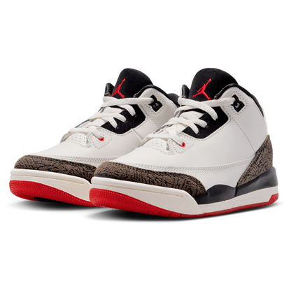 Jordan Retro 3 - Boys' Preschool - White/Black/Tan