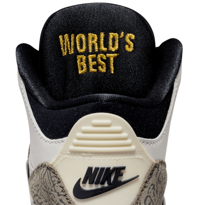 Jordan Retro 3 - Boys' Preschool - White/Black/Tan