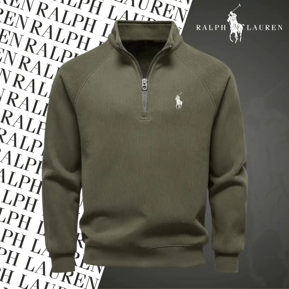 Ralph Lauren Thermal Cotton Zip-Up Sweater