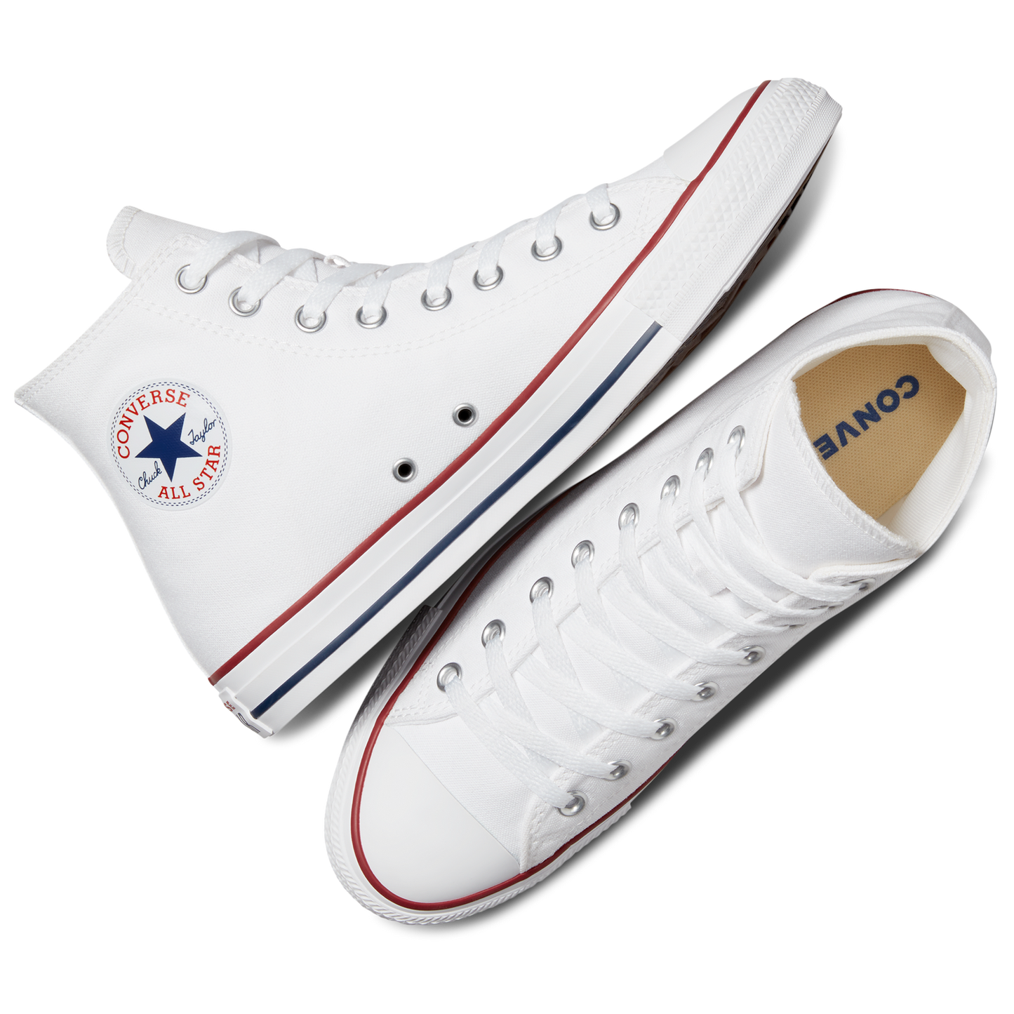 Converse All Star High Top - Boys' Grade School - Optical White/Navy