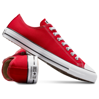 Converse All Star Low Top - Men's - White/Bright Red