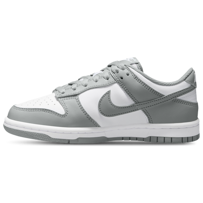 Nike Dunk Low - Boys' Grade School - White/White/Light Smoke Grey