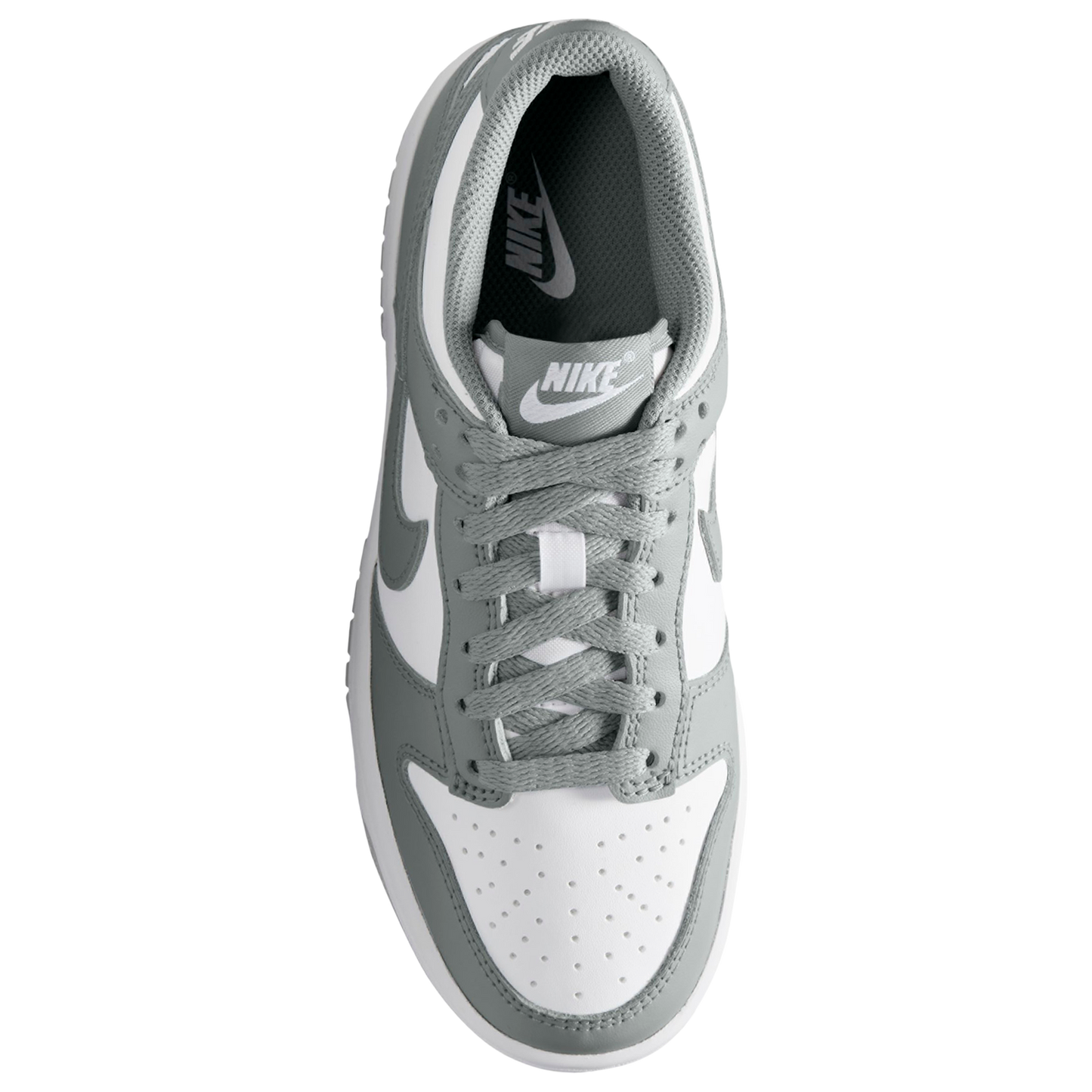 Nike Dunk Low - Boys' Grade School - White/White/Light Smoke Grey
