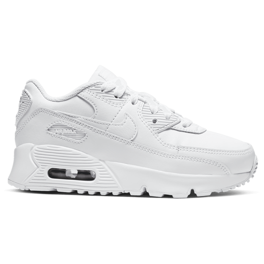Nike Air Max 90 - Boys' Preschool - White/White/Metallic Silver