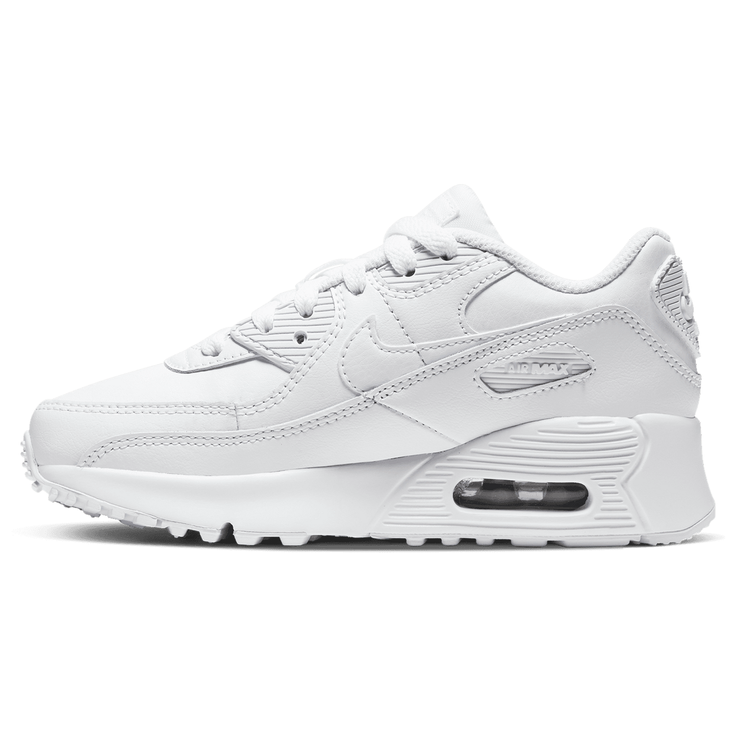 Nike Air Max 90 - Boys' Preschool - White/White/Metallic Silver