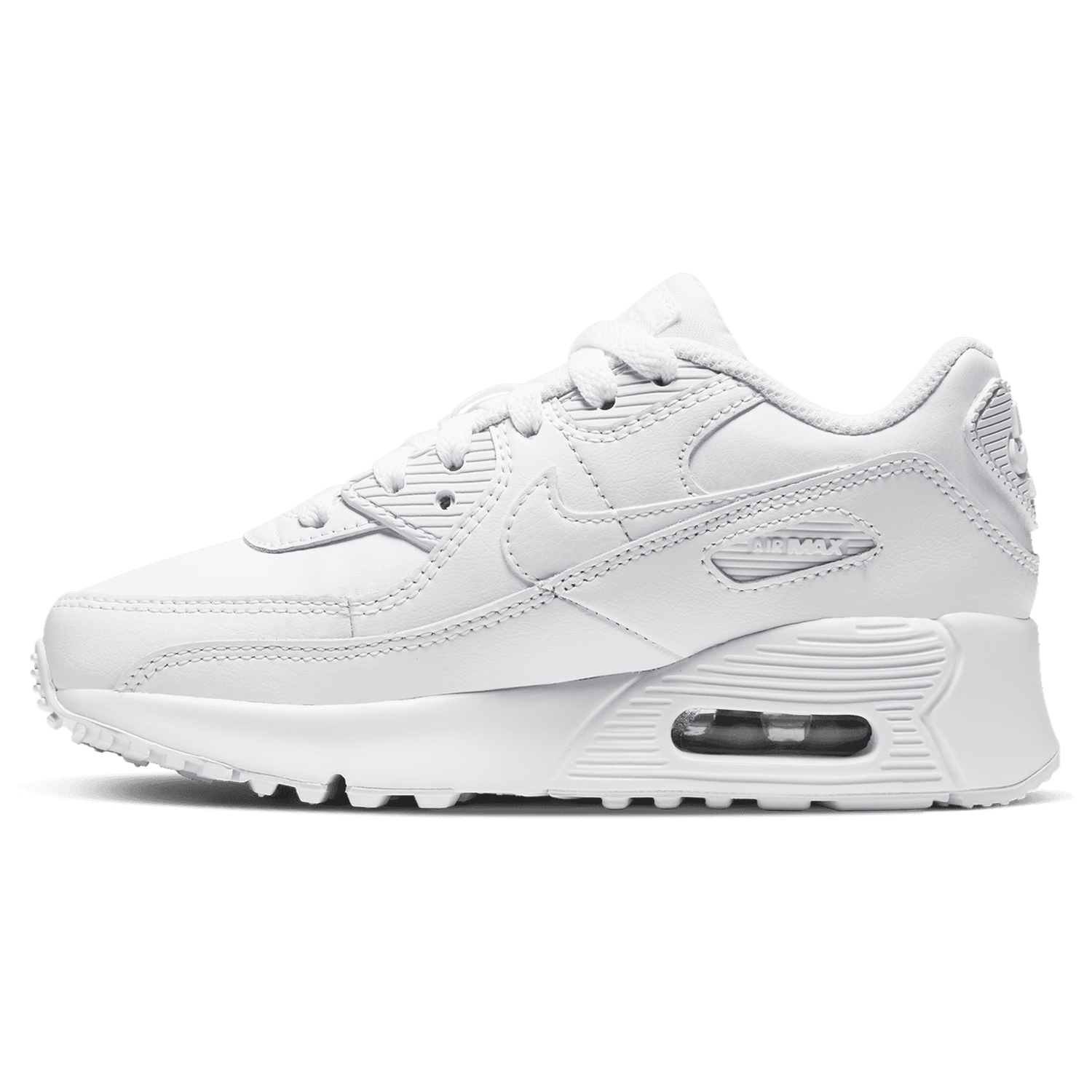 Nike Air Max 90 - Boys' Preschool - White/White/Metallic Silver