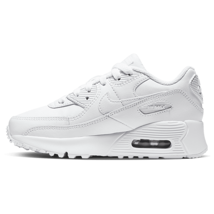 Nike Air Max 90 - Boys' Preschool - White/White/Metallic Silver