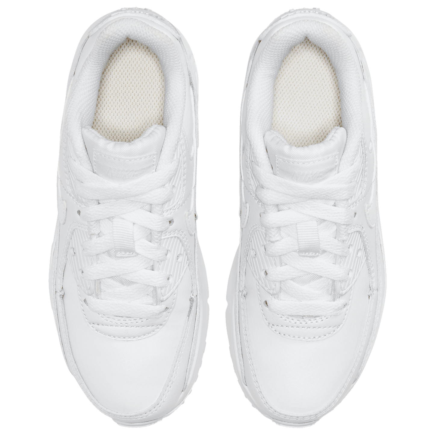 Nike Air Max 90 - Boys' Preschool - White/White/Metallic Silver