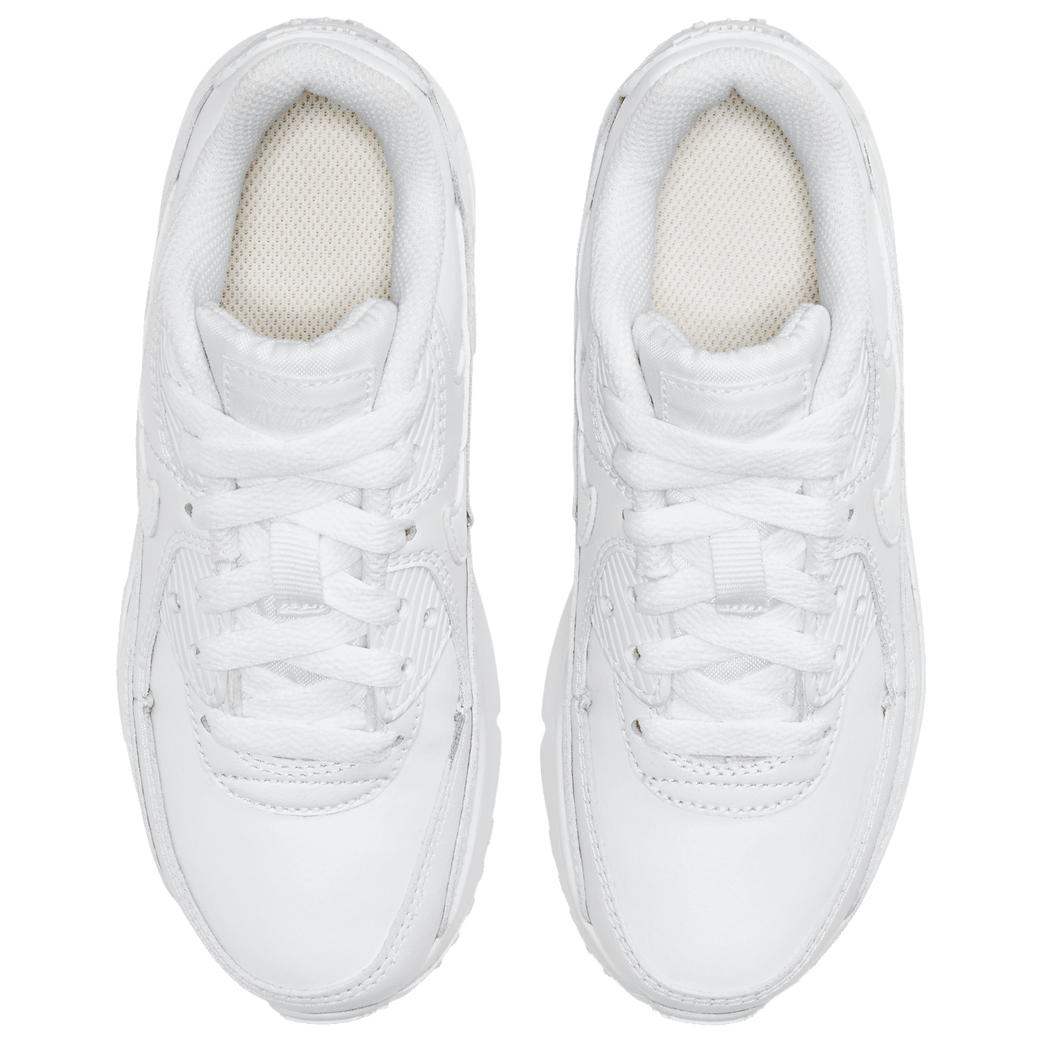 Nike Air Max 90 - Boys' Preschool - White/White/Metallic Silver
