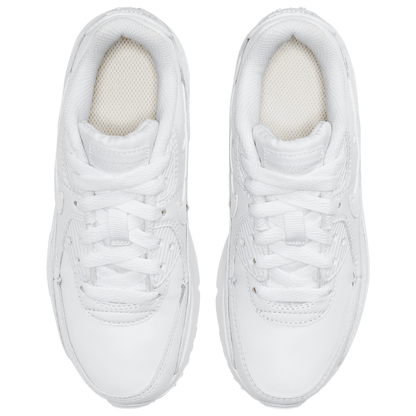 Nike Air Max 90 - Boys' Preschool - White/White/Metallic Silver