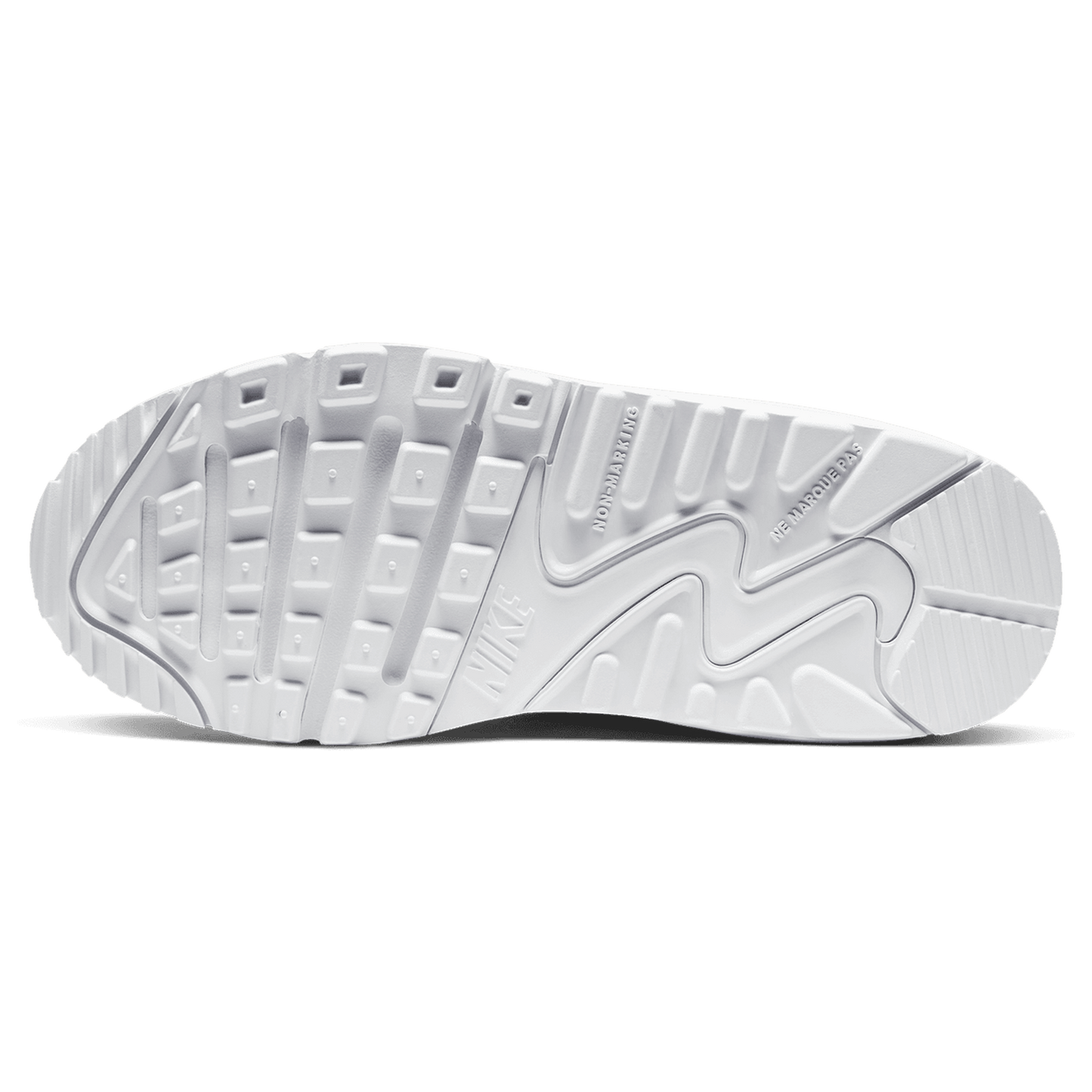 Nike Air Max 90 - Boys' Preschool - White/White/Metallic Silver